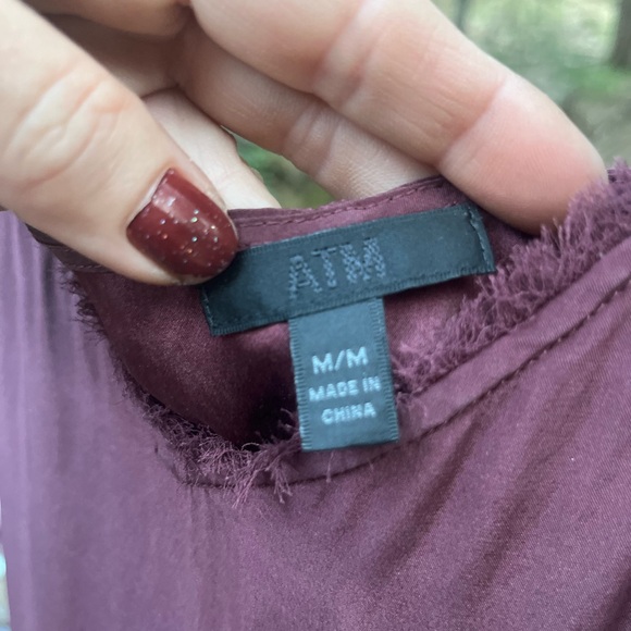 ATM Anthony Thomas Melillo plum silk slip dress - Picture 4 of 4